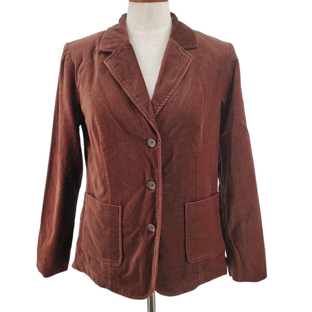 Denim & Co Womens Size Small Brown 3 Button‎ Blazer Pockets Lined Structured New - Picture 7 of 9
